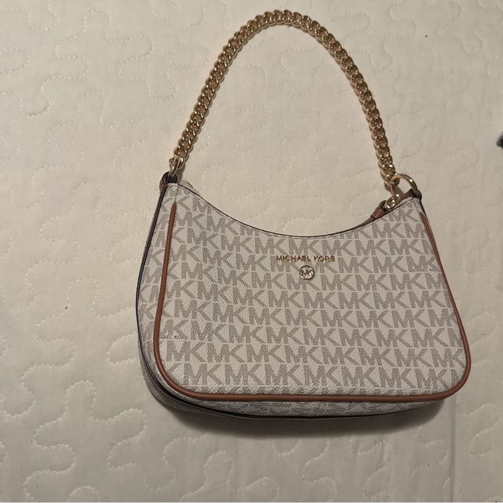 Product: Michael Kors Mini Bag Brand: MK Size: One Size Color: Brown and White